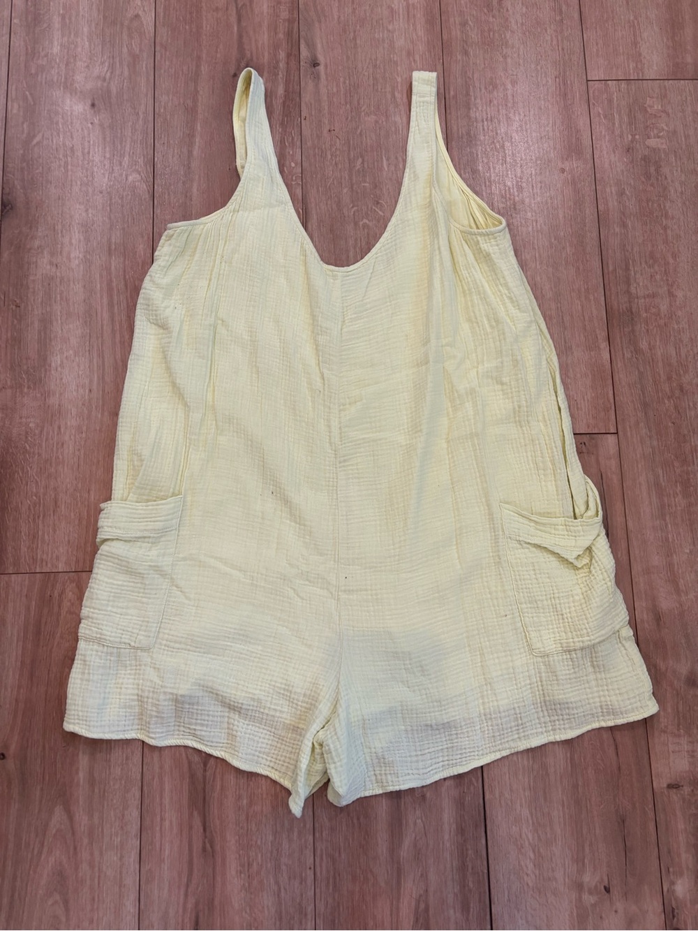 Z Supply Pale Yellow Cotton Gauze Romper